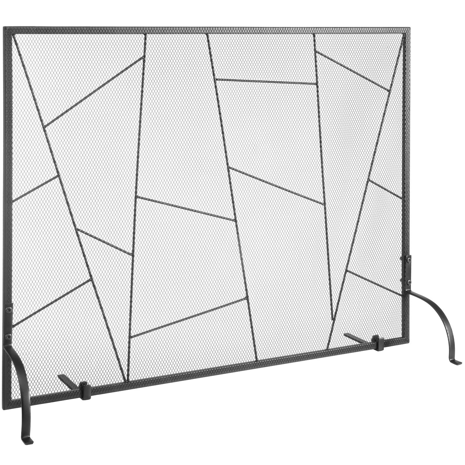 Ecran de Cheminée Pliable à 3 Panneaux de 78 x 133 cm, Pare-feu