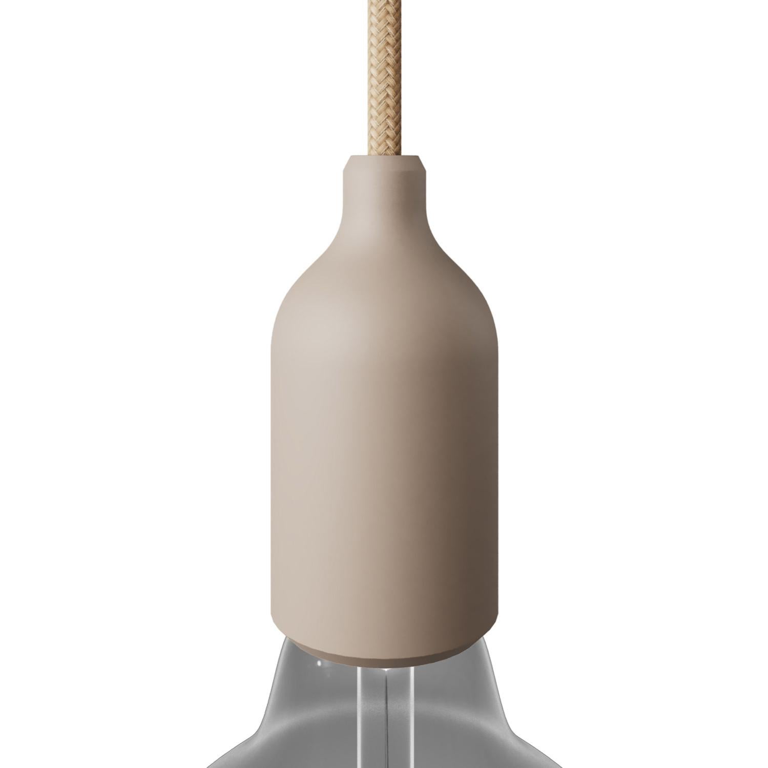 Douille E27 Avec Interrupteur Intégré Et Serre-câble - Noir Plastique, Pour Suspension, 230V, Neuve