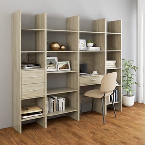 Libreria Scaffale Legno 9 Ripiani Cubi Design Relax cm 91x30x91