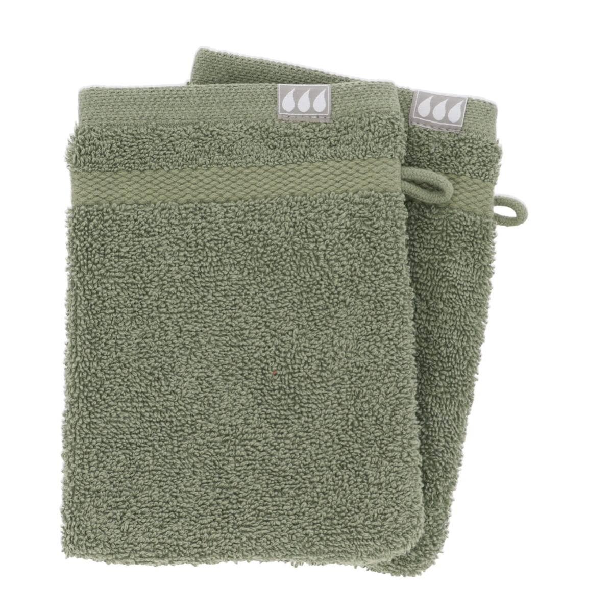 Gants De Toilette Coton Bio Stof - Lot De 2 - 15x21cm - Doux Et Absorbants - Certifié Oeko-Tex