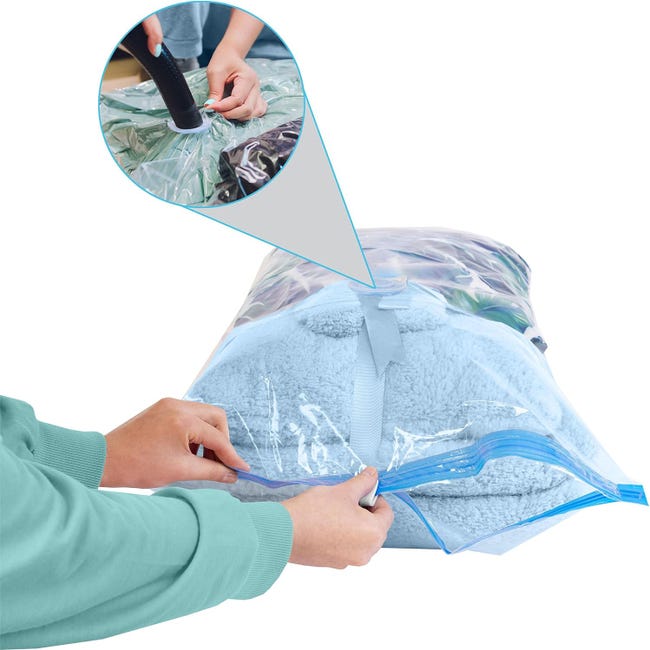5pcs sac sous vide pour sac de rangement de vêtements avec valve