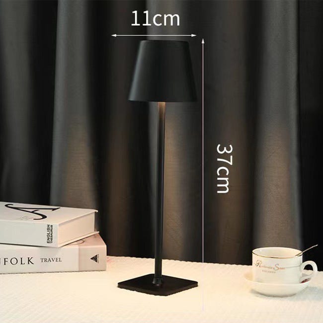 Lampe de Table Rechargeable LED Design Touch Light Batterie Chevet cm 12x38  - Or