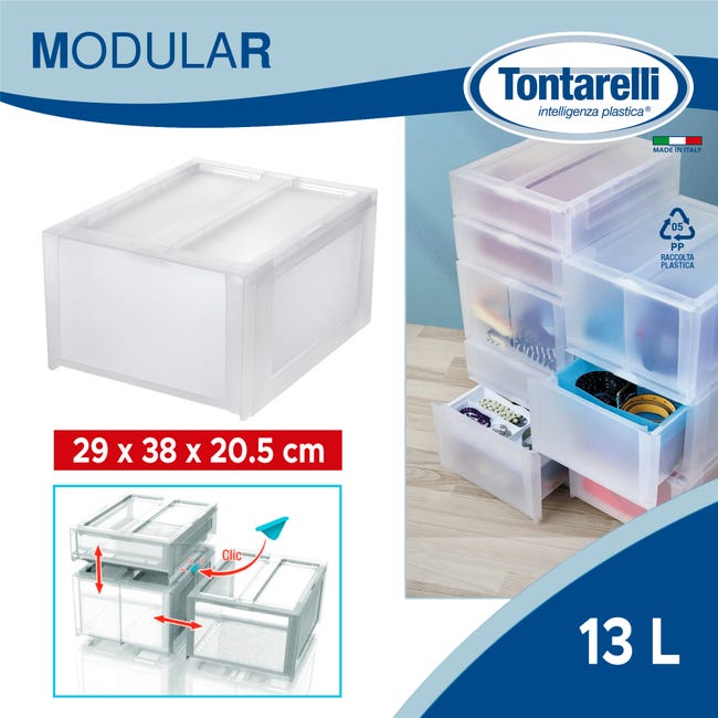 Set de 2 cajas de almacenamiento MODULAR 13L
