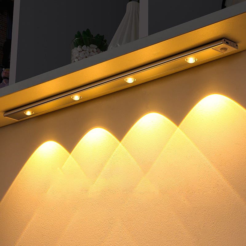 Éclairage LED sous-meuble de cuisine ultra fin, capteur de