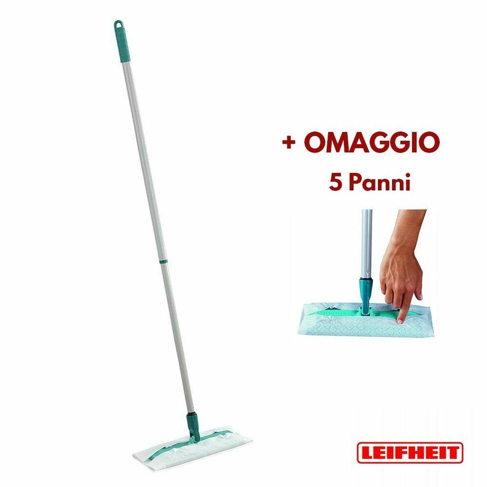 Leifheit Clean Away Scopa Catturapolvere con Panno Antistatico Straccio  56640