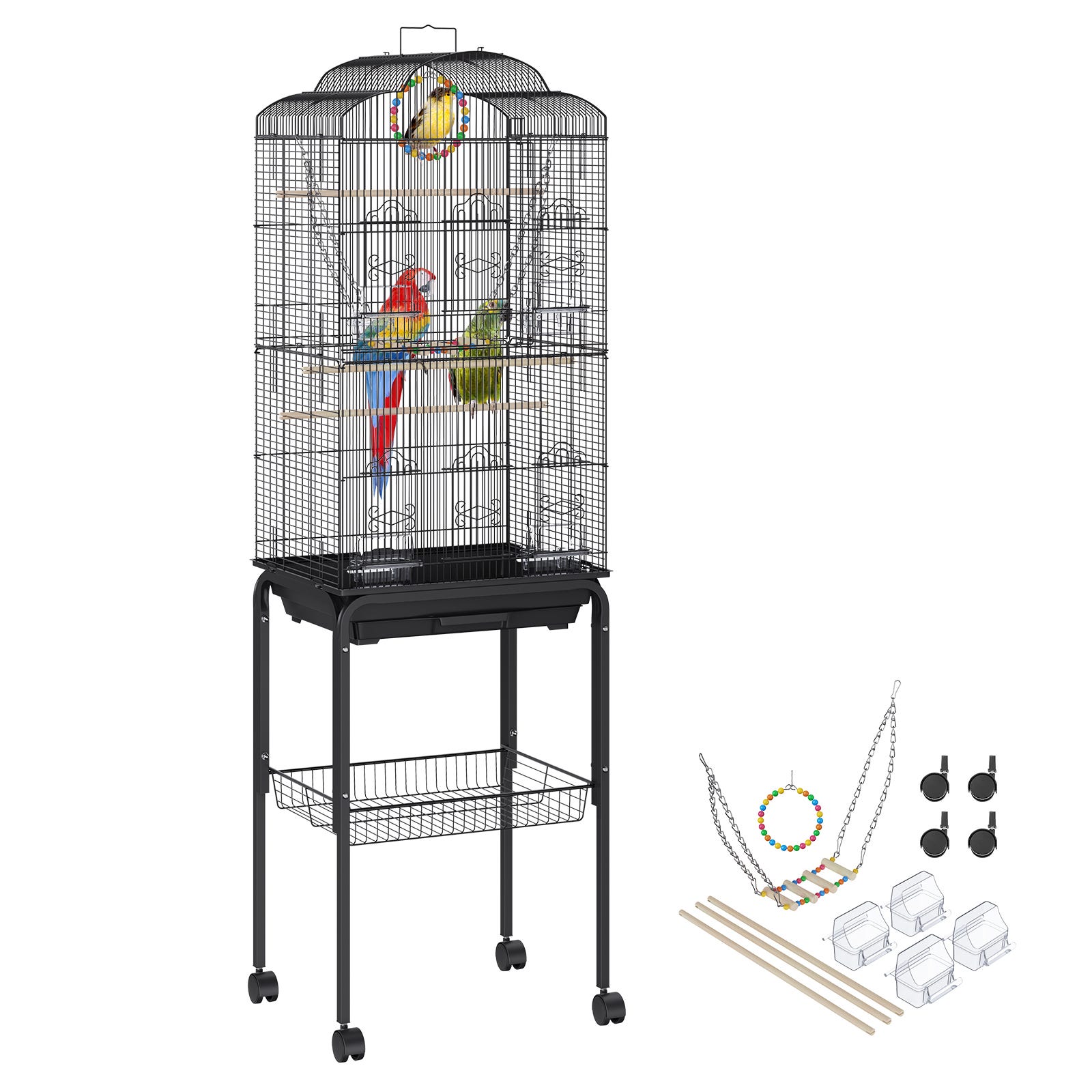 Mangeoire Interieur Cages Oiseaux - L.7 x l.7,5 x H.6 cm