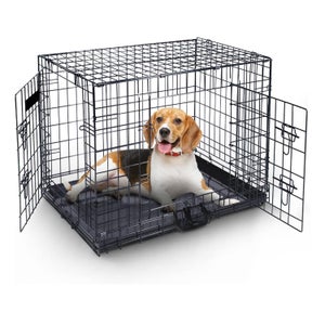 MaxxPet Housse pour cage à chien 92x58x64 cm - Housse de banc - Housse de  caisse pour chien - Noir