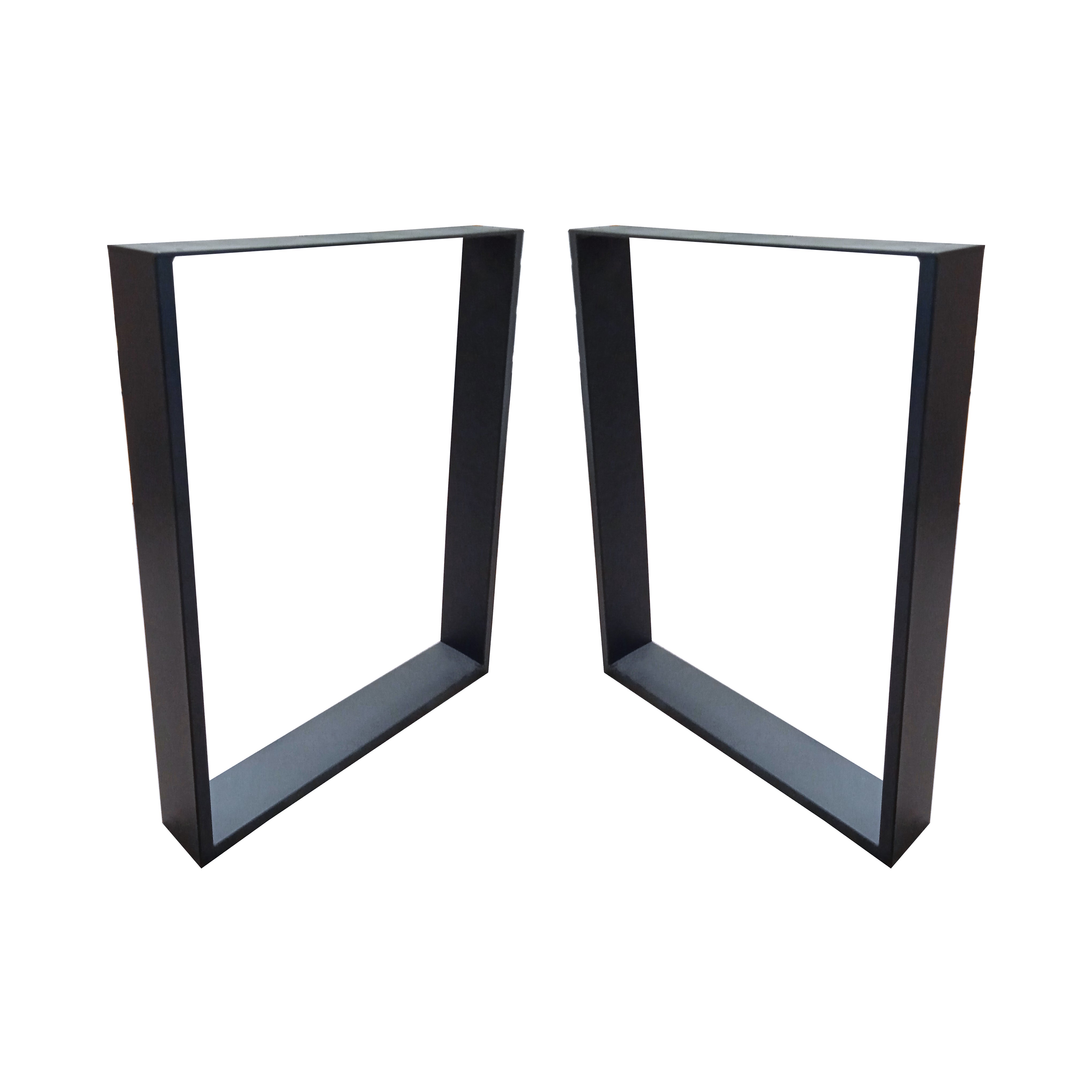 Gamet® PROFIL SYSTEM SR23 patas de mesa de acero, forma rectangular, estilo  industrial, color negro, 2 unidades