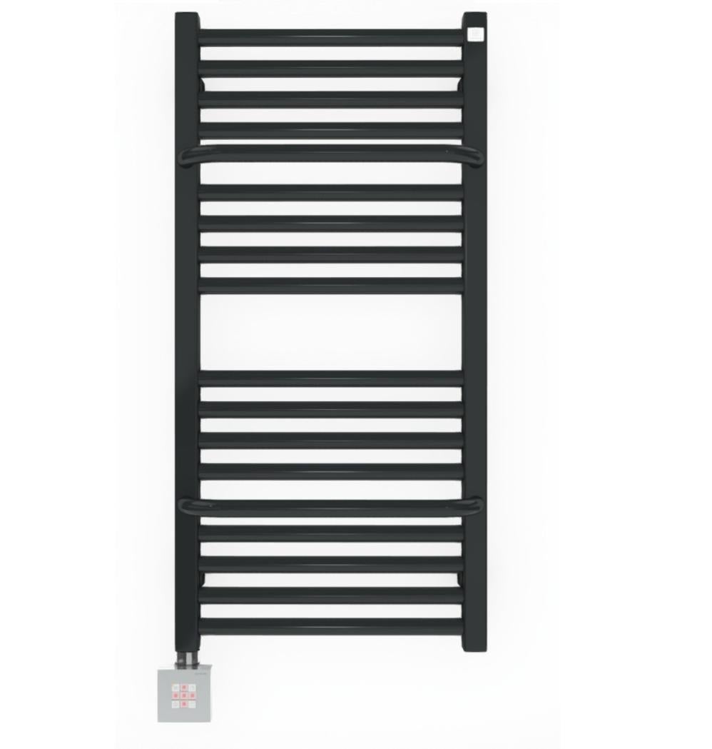 Scaldasalviette Elettrico Nero - 300x720 Mm, Con Timer, Risparmio Energetico, Per Bagno