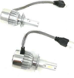 Coppia Lampadine H4 LED, fari di ricambio auto lampade 10000LM 12V 6000K  bianco