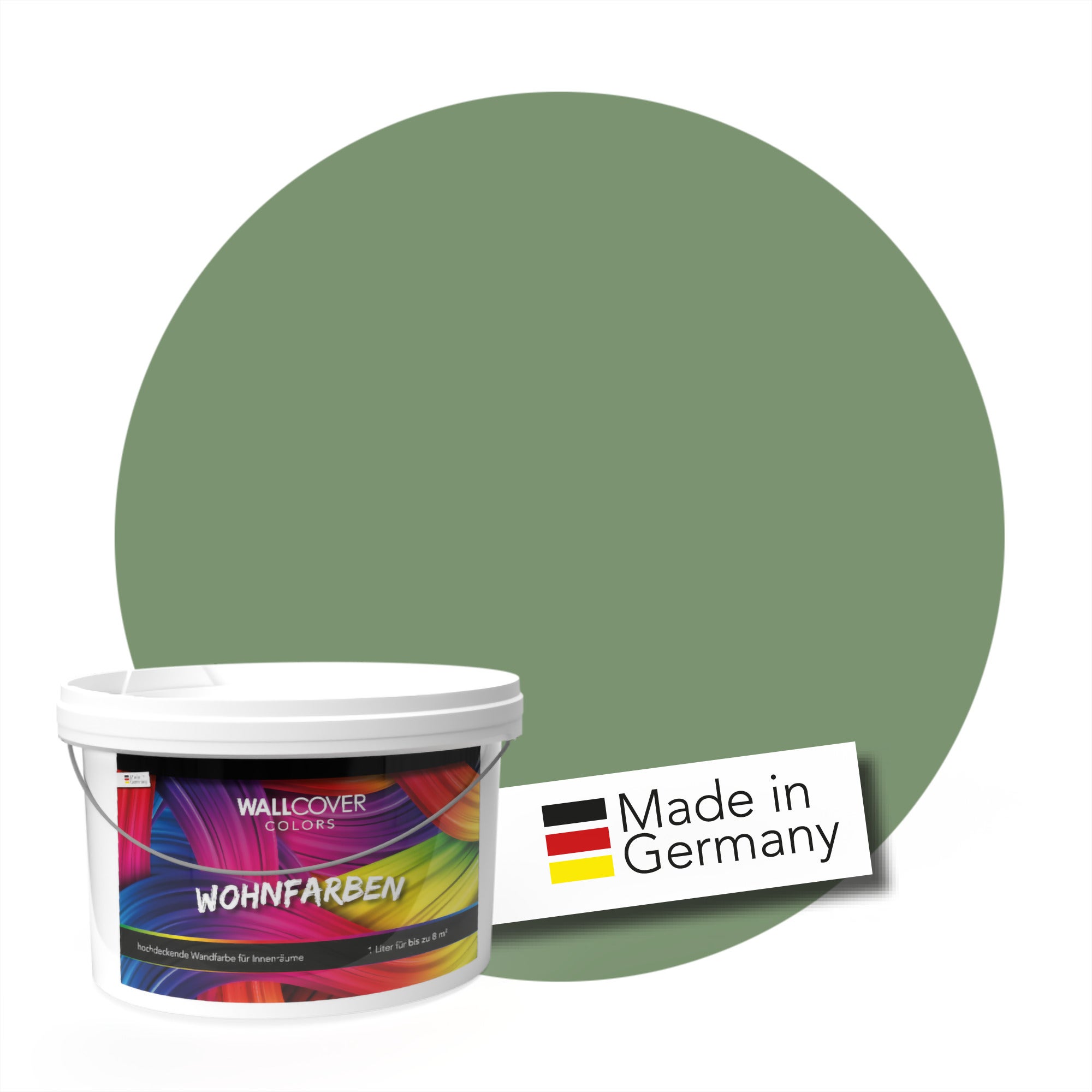 WALLCOVER Colors Peinture Murale Vert Olive 1L pour l