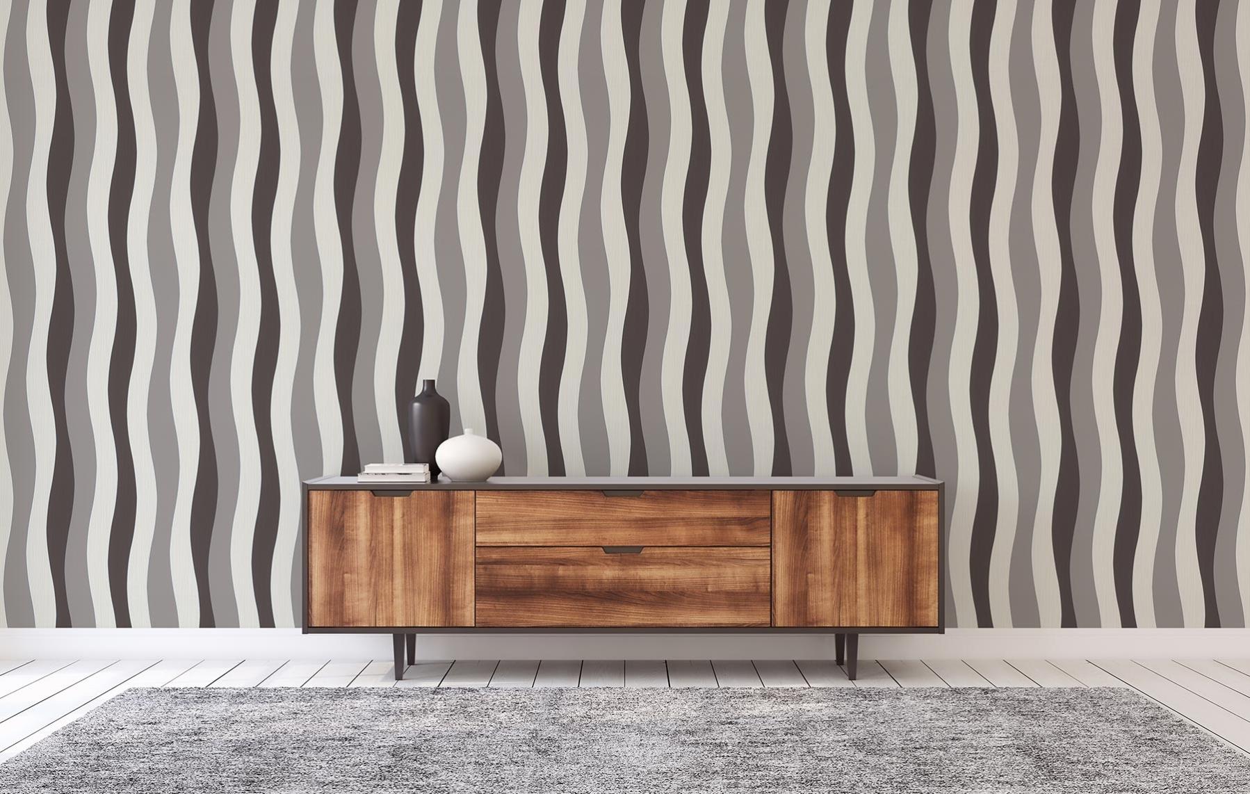 Papier peint rayures Darian M1-No.3686 | papier peint intissé | gris