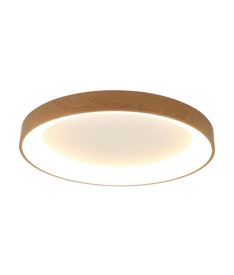 Plafón simulación madera grande ø 90 cm niseko ii led 78w