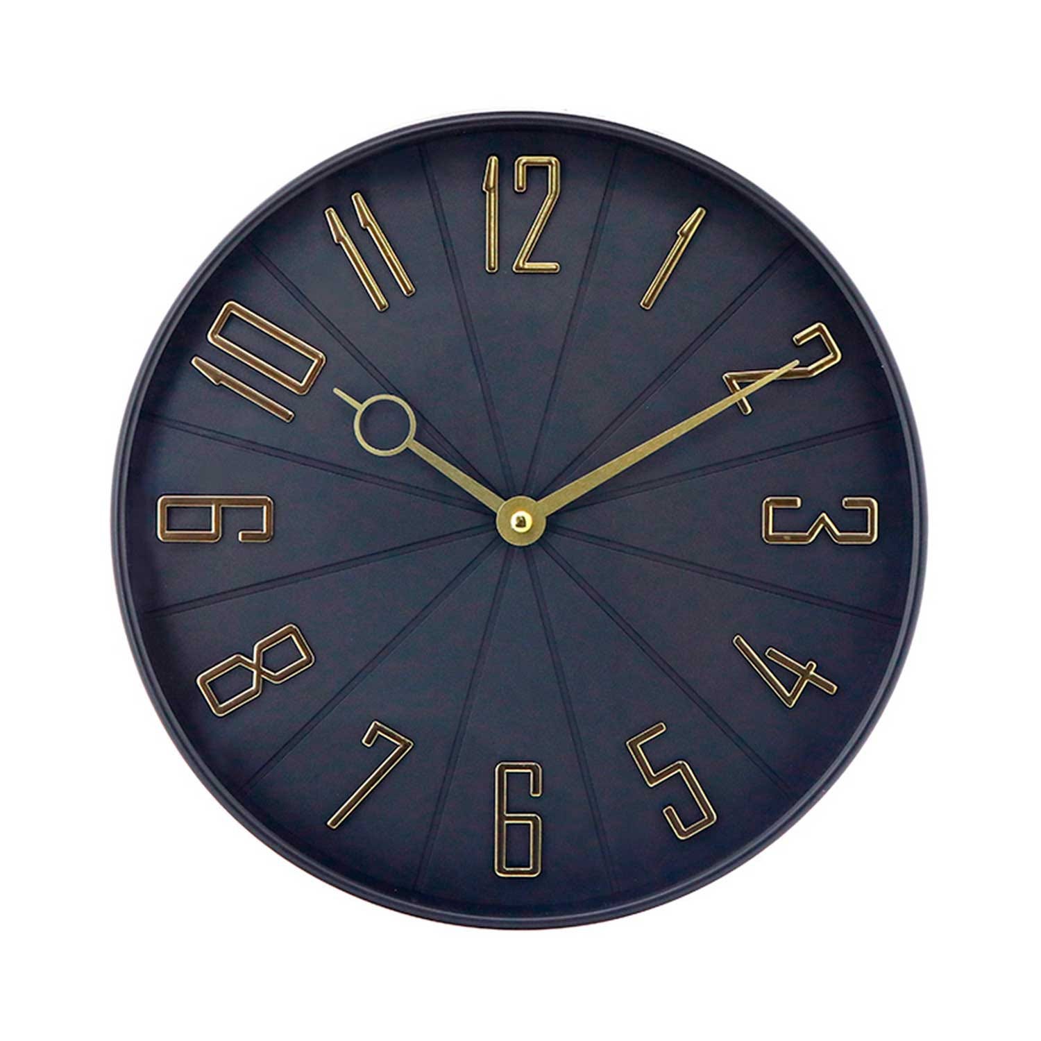 Orologio da parete vintage nero/oro Ø27,3 cm O91
