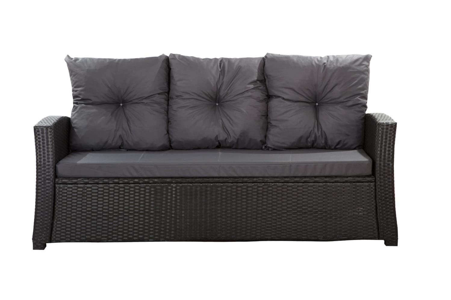 Coussin de salon de jardin| anthracite| Édition pour 3 personnes