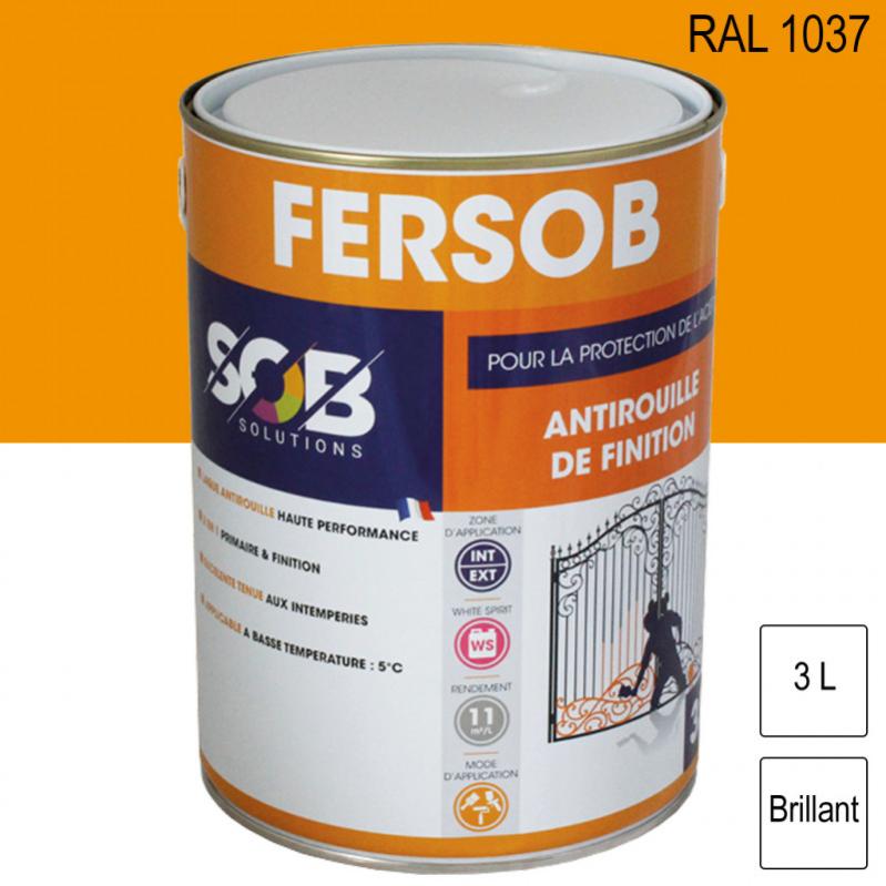 Peinture professionnelle Antirouille Fersob RAL 1037 Jaune soleil — free download