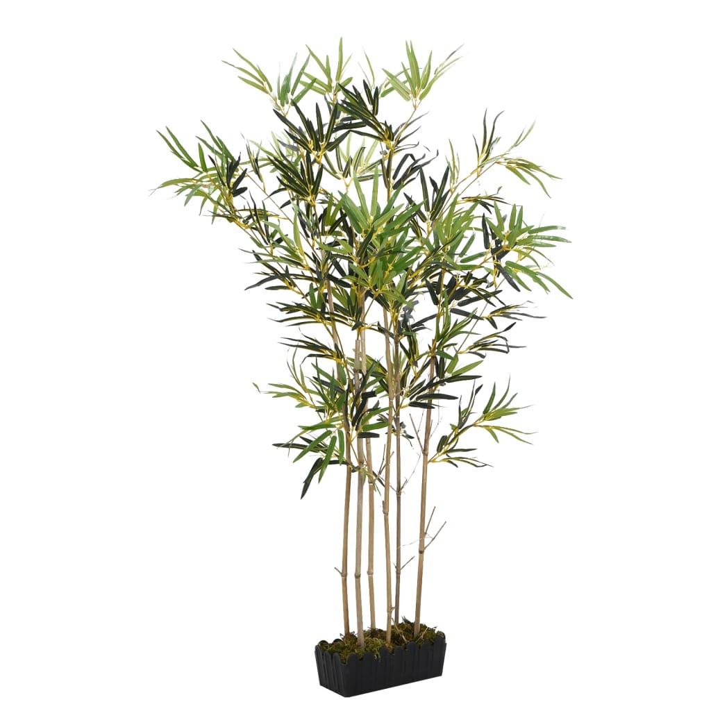 vidaXL árbol de bambú artificial con 864 hojas verde 180 cm