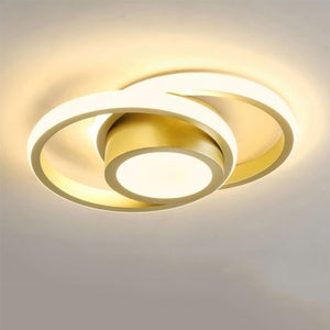 Plafonnier LED au néon doré au design minimaliste, luminaire décoratif de  plafond, design moderne, idéal pour