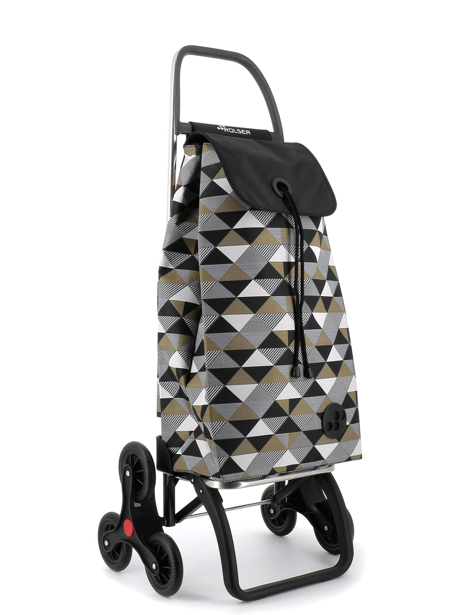 Chariot de Course Rolser I-Max Sahara 6 Roues Pliante Monte escaliers - Kaki