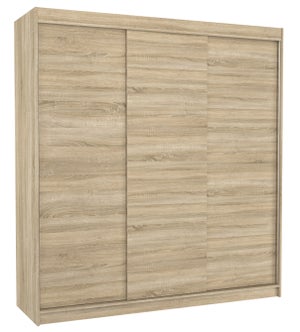 Armoire d'entrée avec penderie et étagères finition bois chêne clair L83 cm  GUMBY - Miliboo