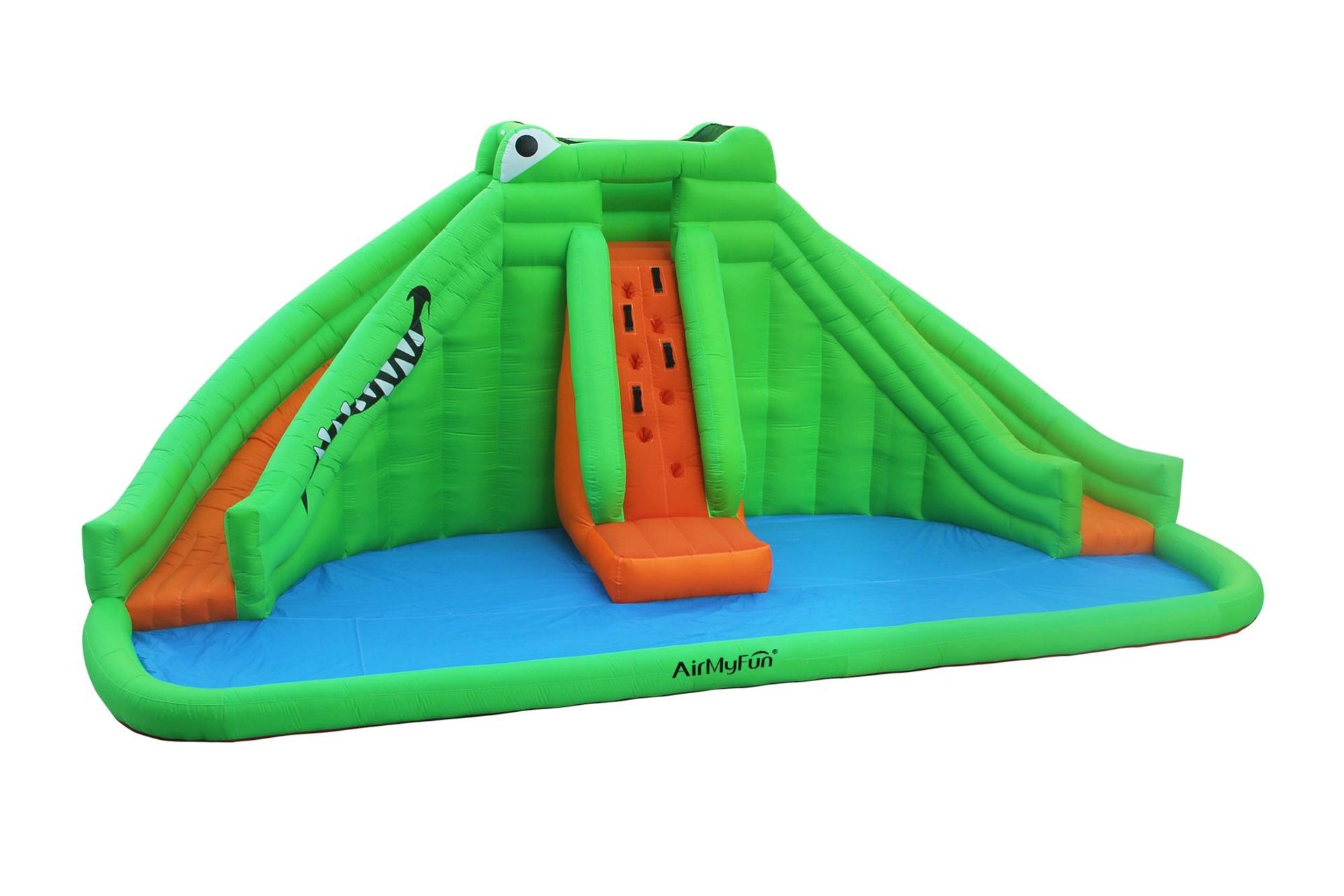 Chateau Aquatique Gonflable Pour Enfants 6 90m Aire De Jeux Avec Escalade Toboggan Et Piscine Crocodile Swamp Leroy Merlin