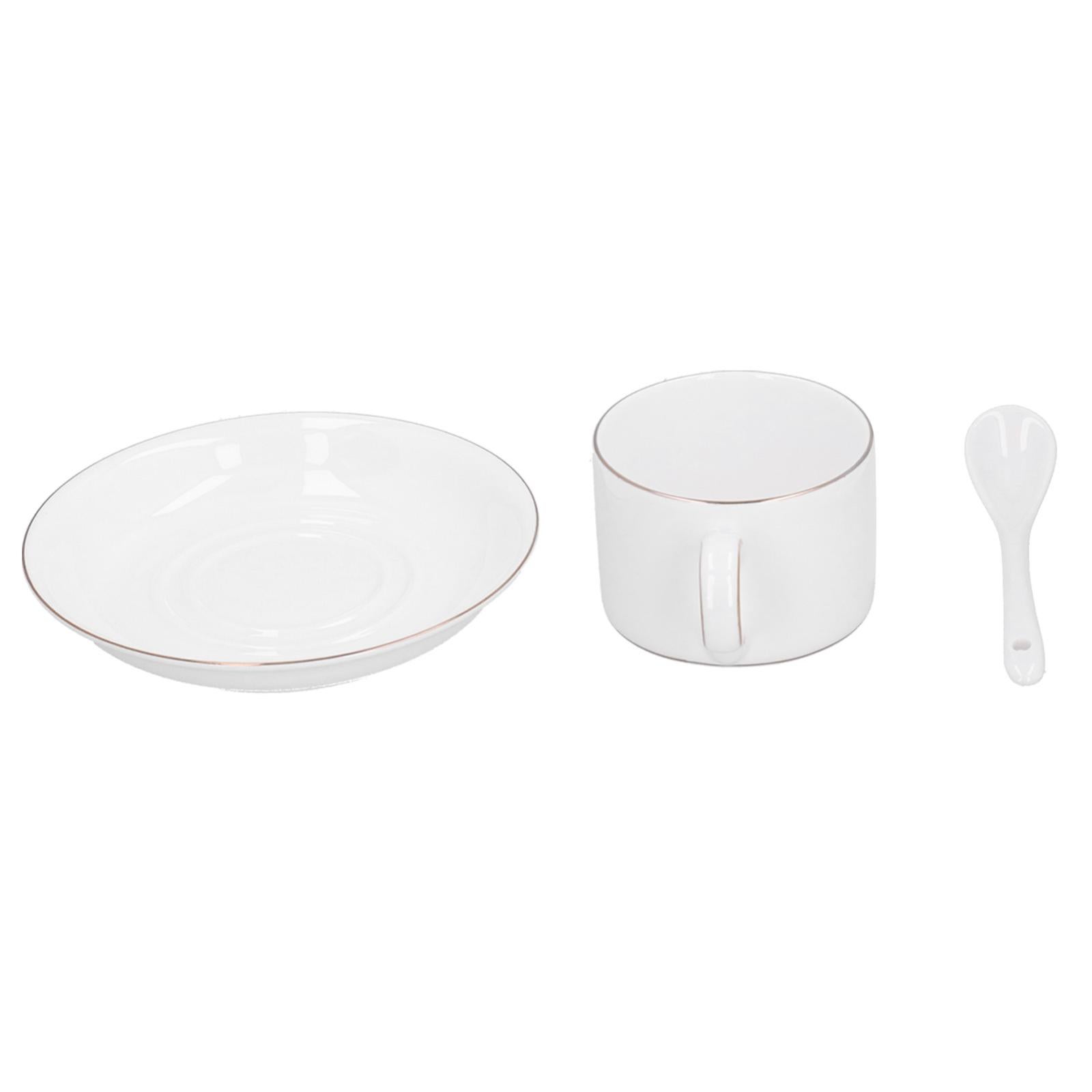 Set De Tasses à Thé Élégantes Avec Soucoupe Et Cuillère - Verre Transparent - Parfait Café, Maison Ou Bureau
