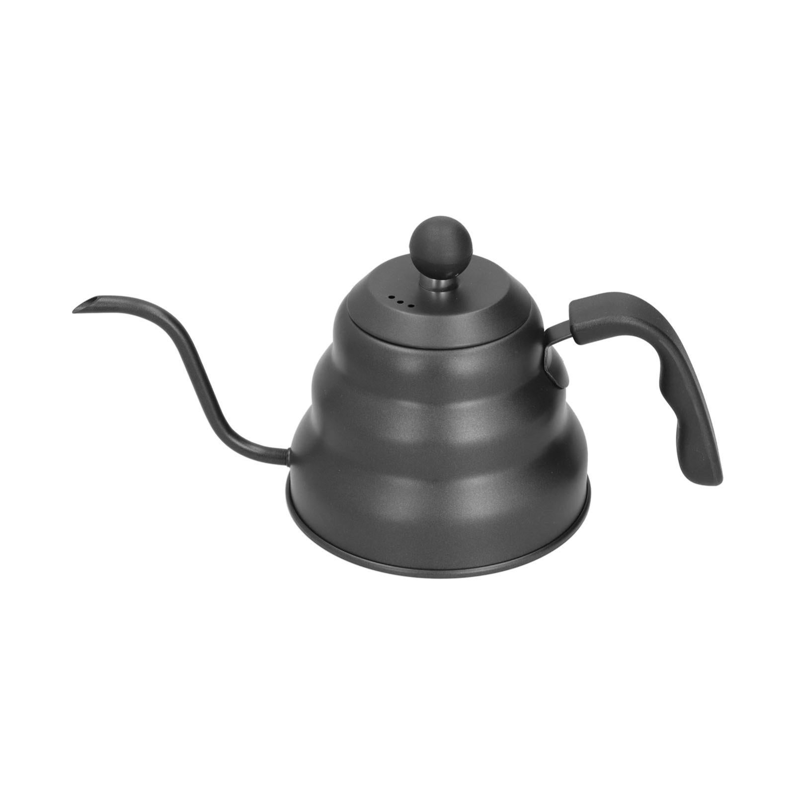 Ejoyous Annaffiatoio In Acciaio Inox 1000ml - Beccuccio Lungo Per Piante Da Interno/Esterno - Manico Ergonomico - Design Nero 29cm