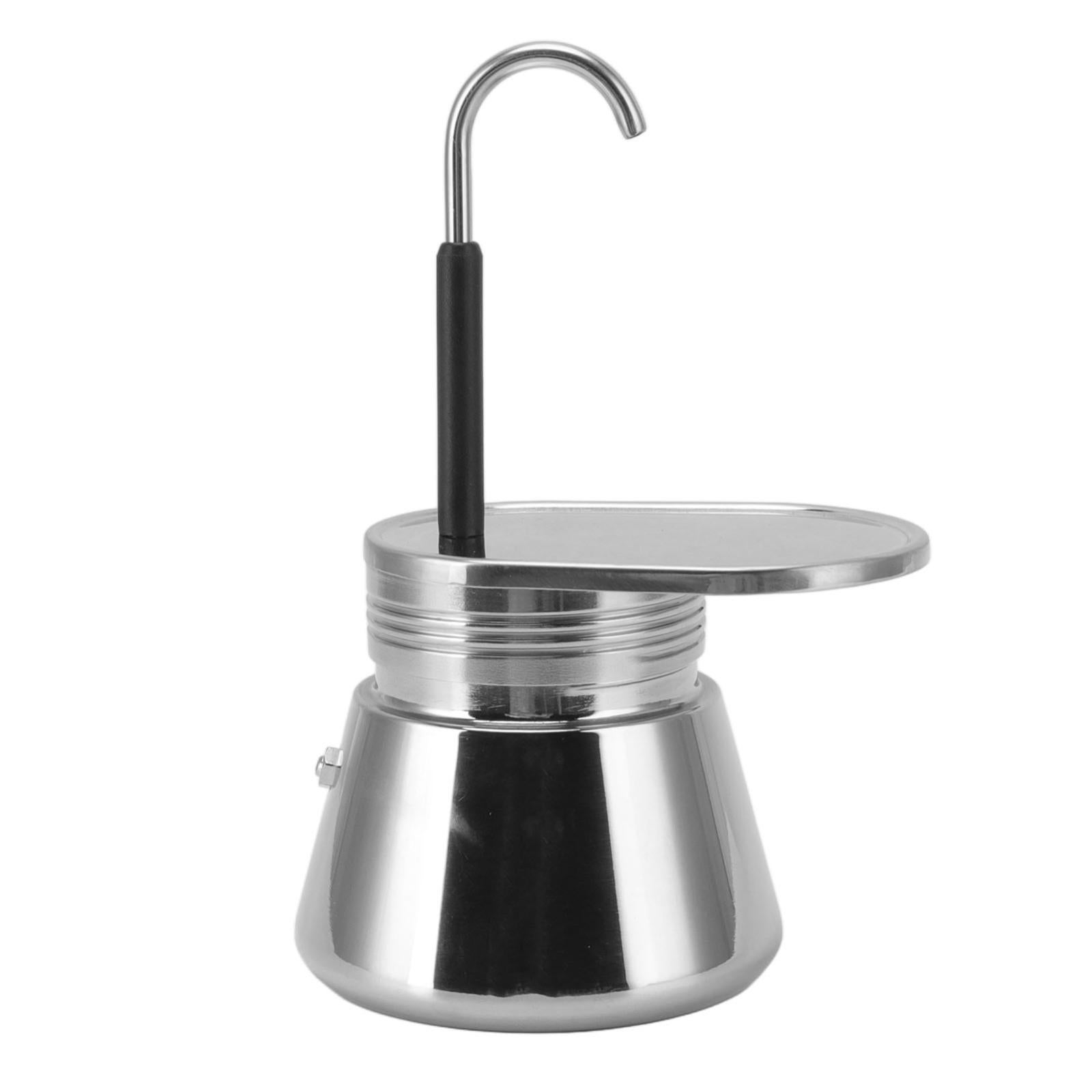 Caffettiera a Beccuccio Singolo, Caffettiera Espresso con Piano Cottura da 1 Tazza, Macchina da Caffè in Acciaio Inossidabile Italiana, Set per Caffè Fai-da-Te (50ml