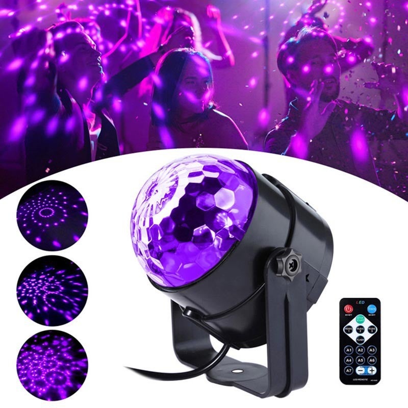 Lumières de fête Dj Disco Boule Disco Lumières stroboscopiques LED  Projecteur de lumière sonore activé avec télécommande pour fêtes, club de  Noël