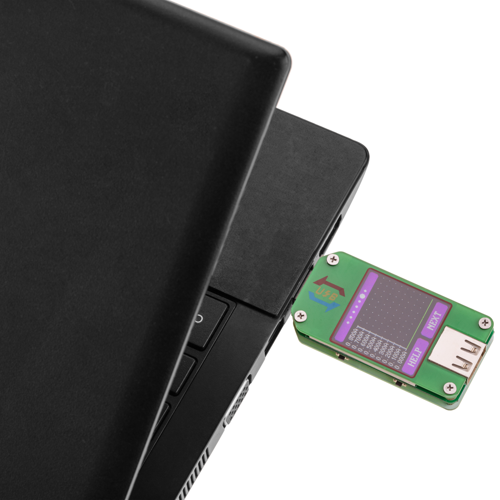 Multimètre ampèremètre numérique Bluetooth UM24C pour ports USB avec mesure de tension et d'ampérage - 3