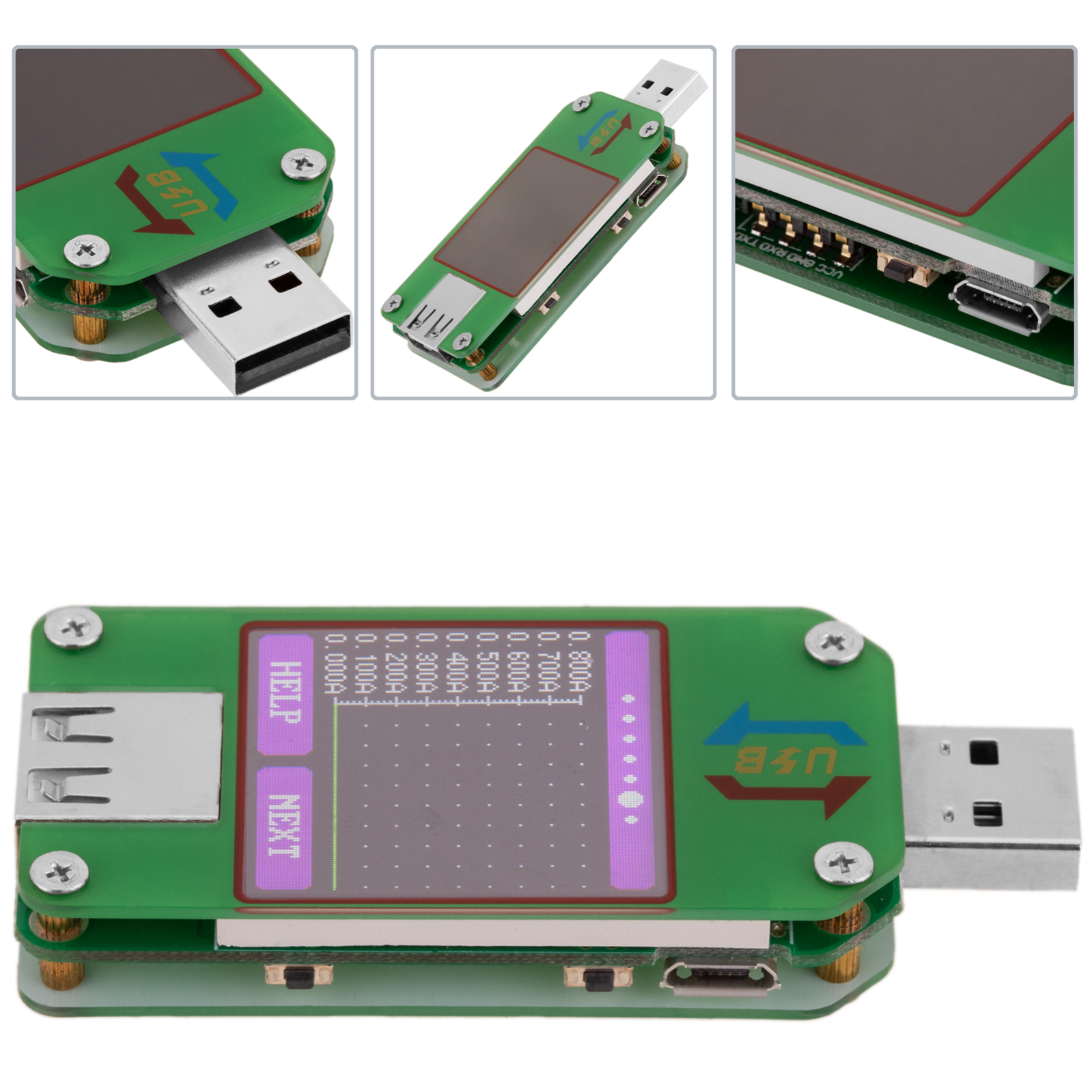Multimètre ampèremètre numérique Bluetooth UM24C pour ports USB avec mesure de tension et d'ampérage - 2