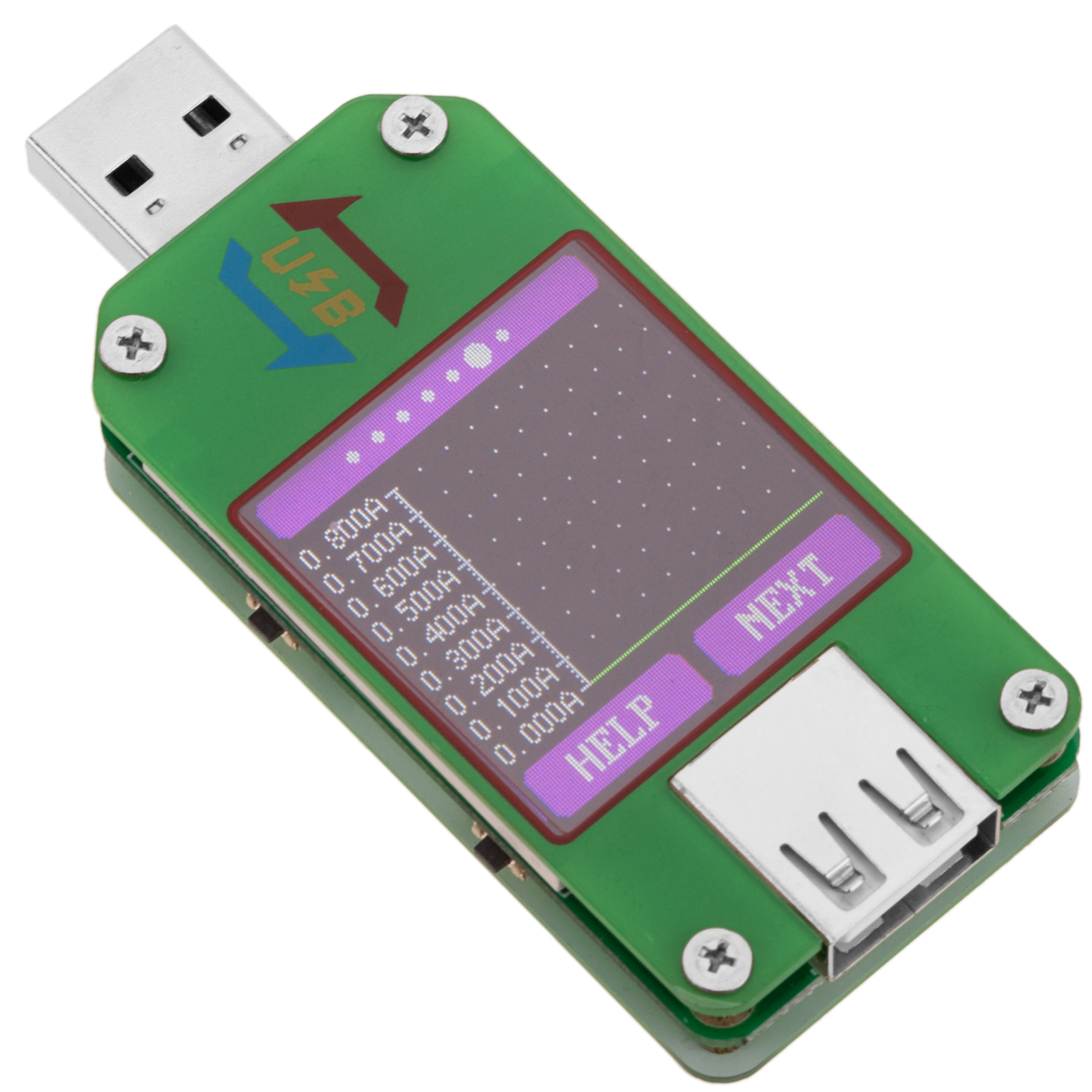 Multimètre ampèremètre numérique Bluetooth UM24C pour ports USB avec mesure de tension et d'ampérage - 5