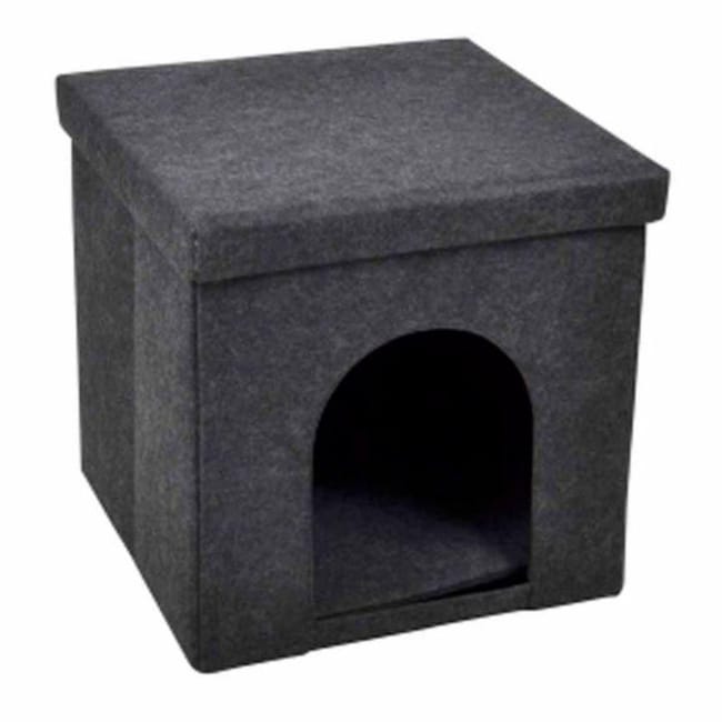 Paris Prix Niche Pour Chat Pouf Deco 38cm Anthracite Leroy Merlin Paris Prix Niche Pour Chat Pouf Deco 38cm Anthracite Leroy Merlin