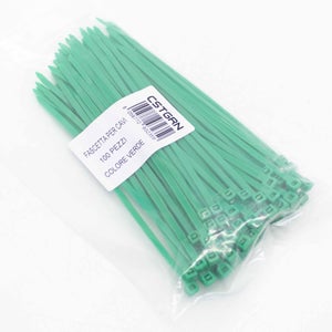 Fascette cablaggio 100 pz Verde per serraggio cavi da 3 a 50 mm PP7520 8