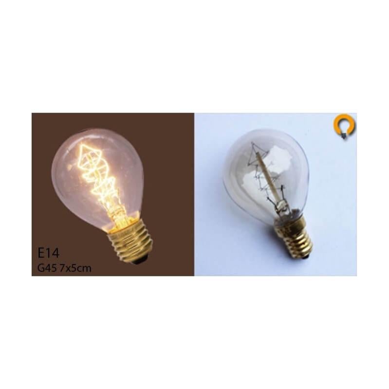 Pack x 3 ampoules vintage incandescentes bulb Edison E14 G45 Spirale