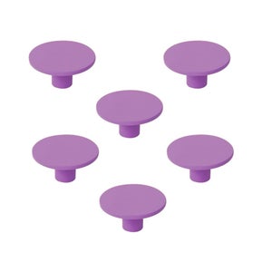 Bouton De Meuble En Céramique Freak Scene – Pois Violets Et Blancs, Design Original
