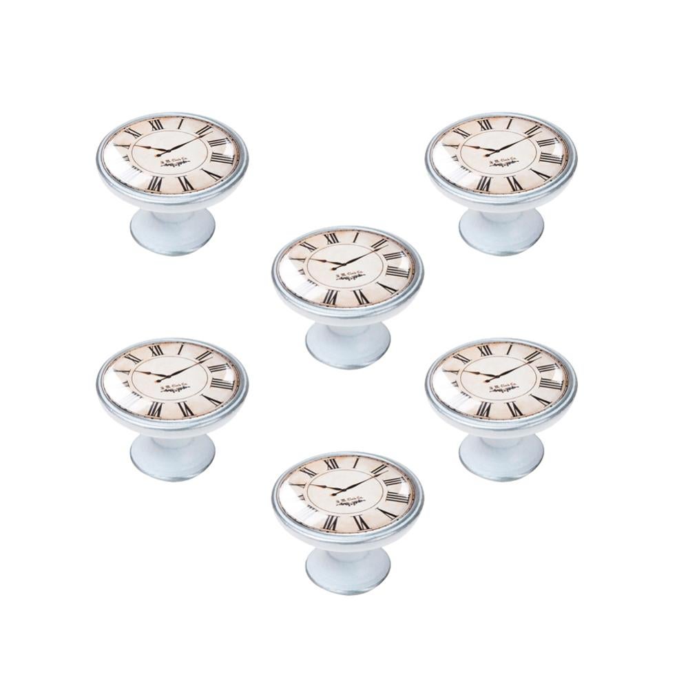 Lot De 6 Boutons Vintage Noir élégant Avec Panache - Diam. 2,2 Et 2,6 Cm, Ref 5520