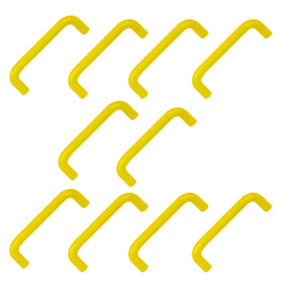 Poignées De Meuble Enfants POIGNÉELINE - Lot De 10 En Résine ABS Jaune - Entraxe 96mm