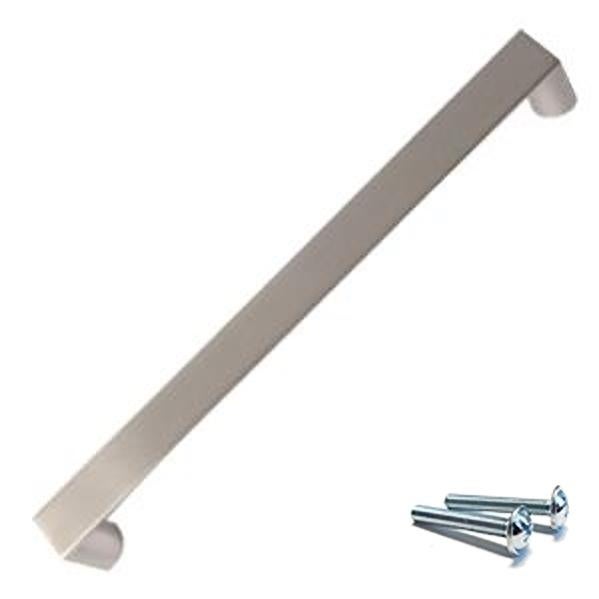 Poignée De Porte Acier Finition Inox Brossé - Entraxe 160mm, Modèle 452 Funipart, Neuf