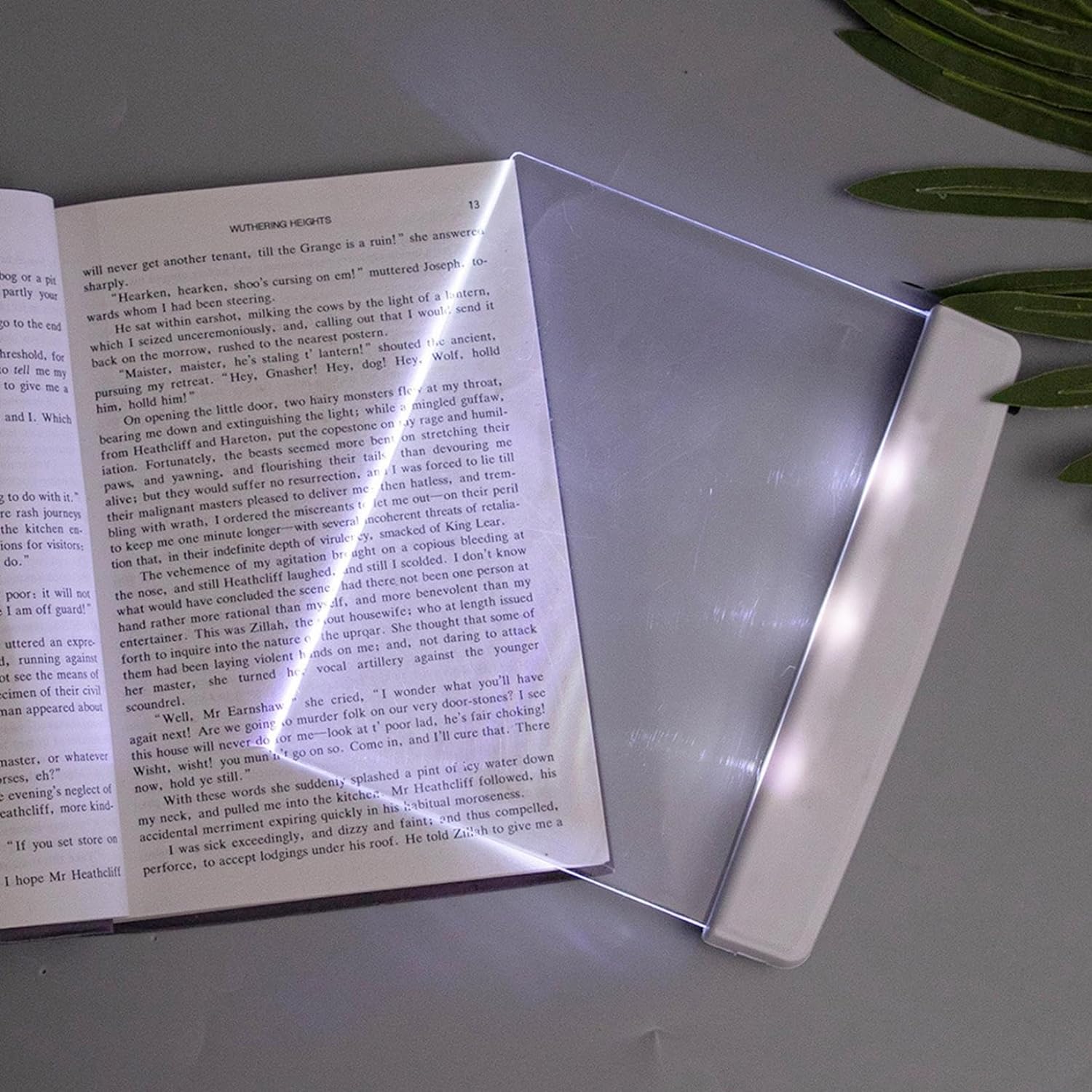 Lumières de livre plates pour lire au lit, lumière LED claire pour