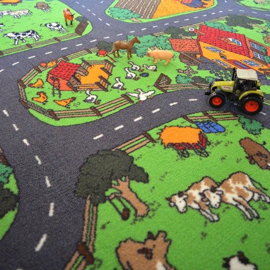 Tapis de jeu rues routes circuit ville pour enfants tapis salle de