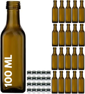 6 Bottiglie Vetro 500ml con Tappo a Vite - 6 Etichette e Penna - Bottiglie  Vetro per Liquore, Olio, Birra & Vino