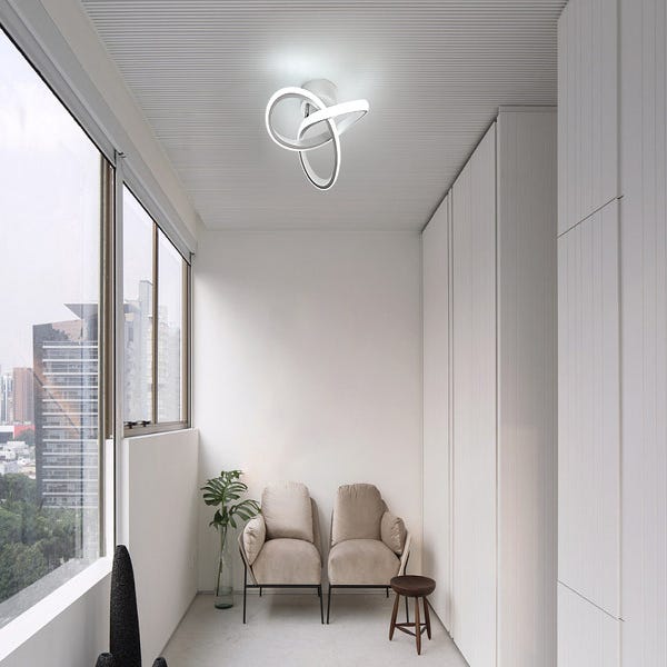Plafonnier LED 22W Design Moderne - Éclairez avec Style Cercle Carré pour  Cuisine, Salle à Manger, Chambre, Couloir (Blanc Froid 6000K)