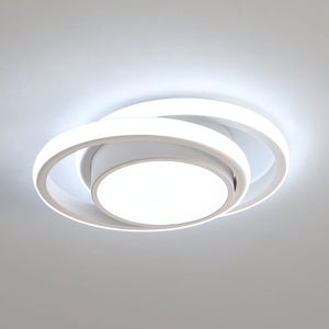 Plafonnier LED D.77 cm 50W BEZZI Blanc - Spot et plafonnier BUT