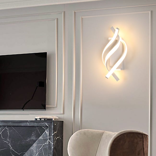 Moderna lampada da parete a LED, luce soffusa 3000K, elegante lampada in  acrilico 1280LM per soggiorno, camera da letto, corridoio, scala