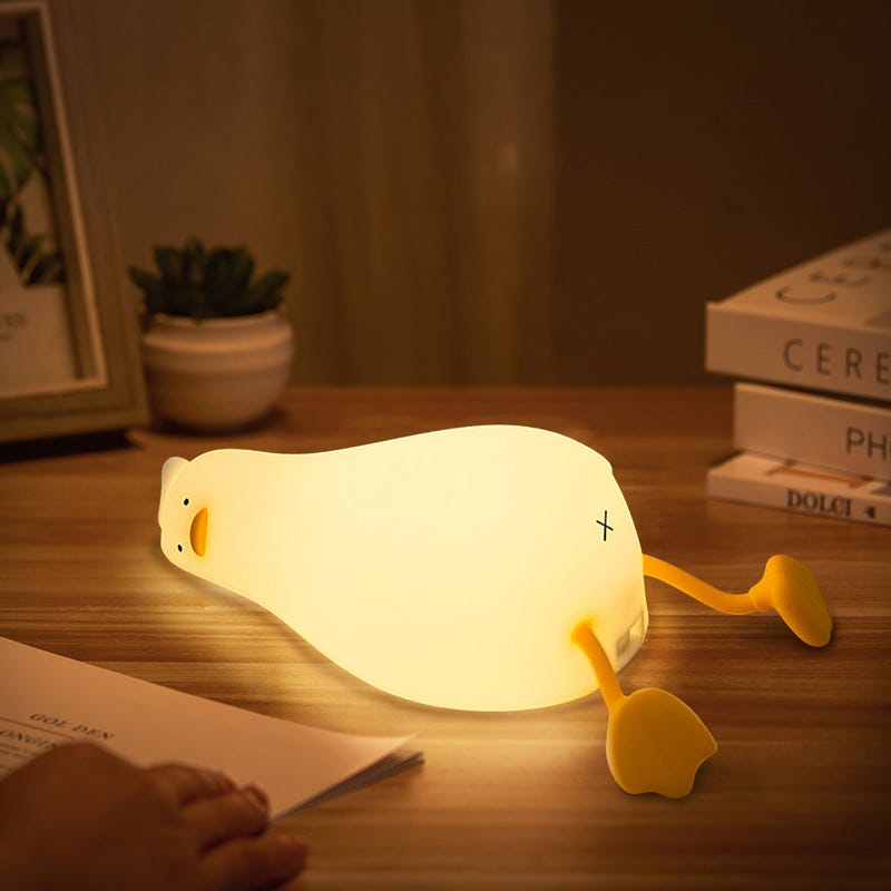 Veilleuse enfants, lampe de chevet LED, veilleuse canard couché chambre,  USB rechargeable tactile pour chambre d'enfant, décoration de chambre de  bébé