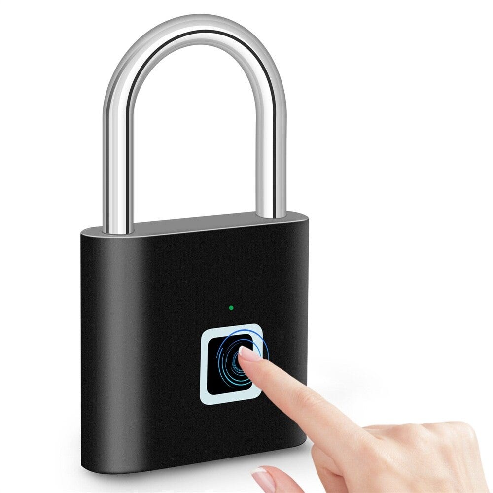 Mini cadenas intelligent à empreintes digitales, serrure de porte de  sécurité étanche, antivol, sans clé, Rechargeable par USB, pour valise