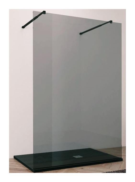 Box Doccia Walk In 120x200cm - Vetro Temperato 8mm Easyclean, Telaio Alluminio Regolabile - Foto 7