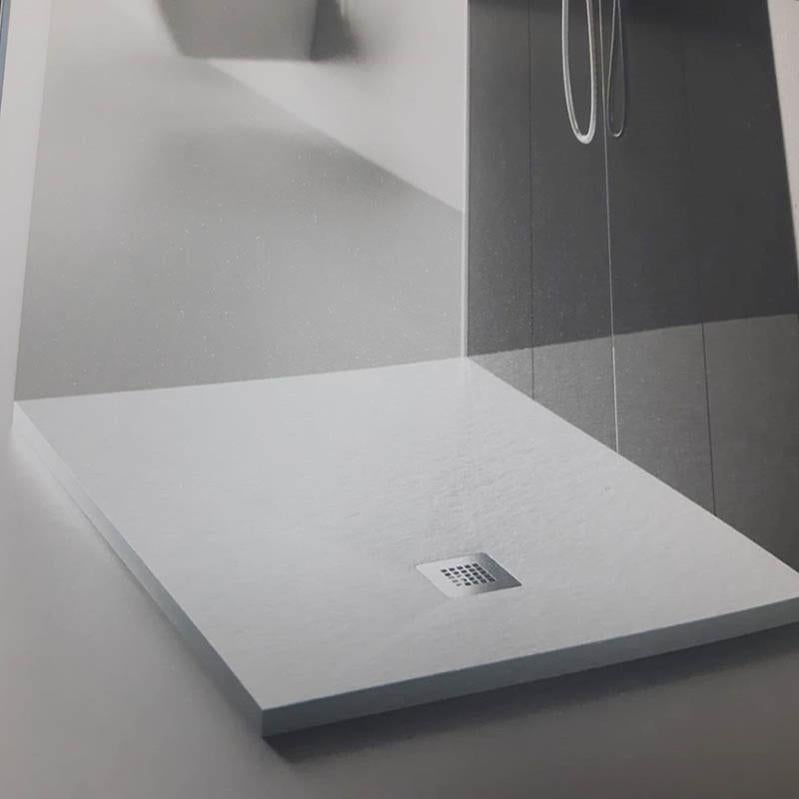ERCOS Duschabdeckung Für Stone-Wannen | Edelstahl Mattschwarz | 125x125 Mm