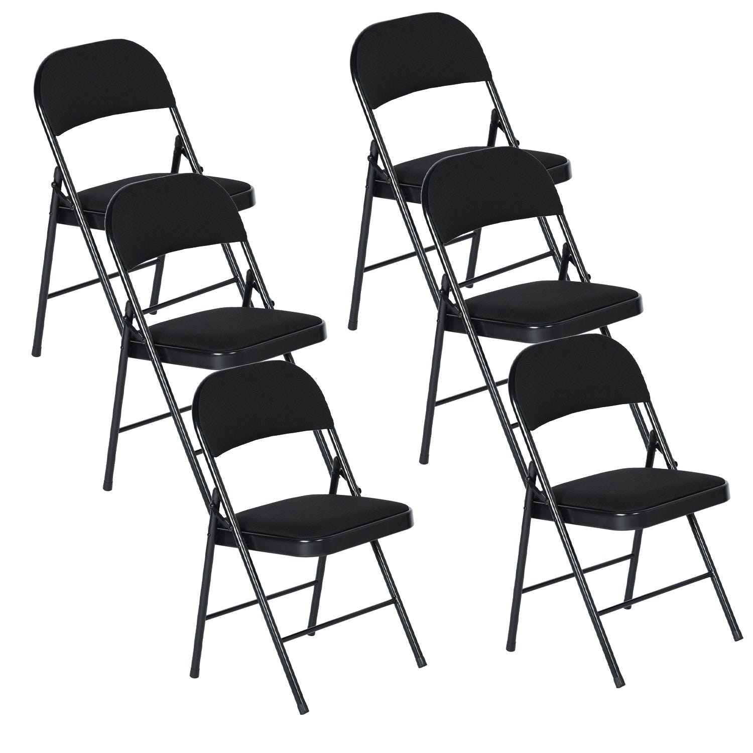 Lot de 6 chaises noires, lot de 6 chaises pliantes, lot de chaises